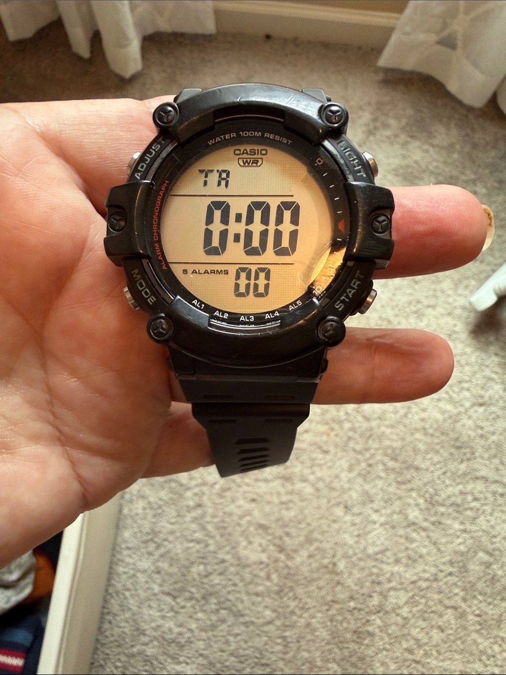 Casio Black Digital Sport Watch with Large LCD perfect for bootcamp / military